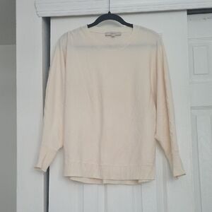 LOFT Cream Crew Neck Sweater